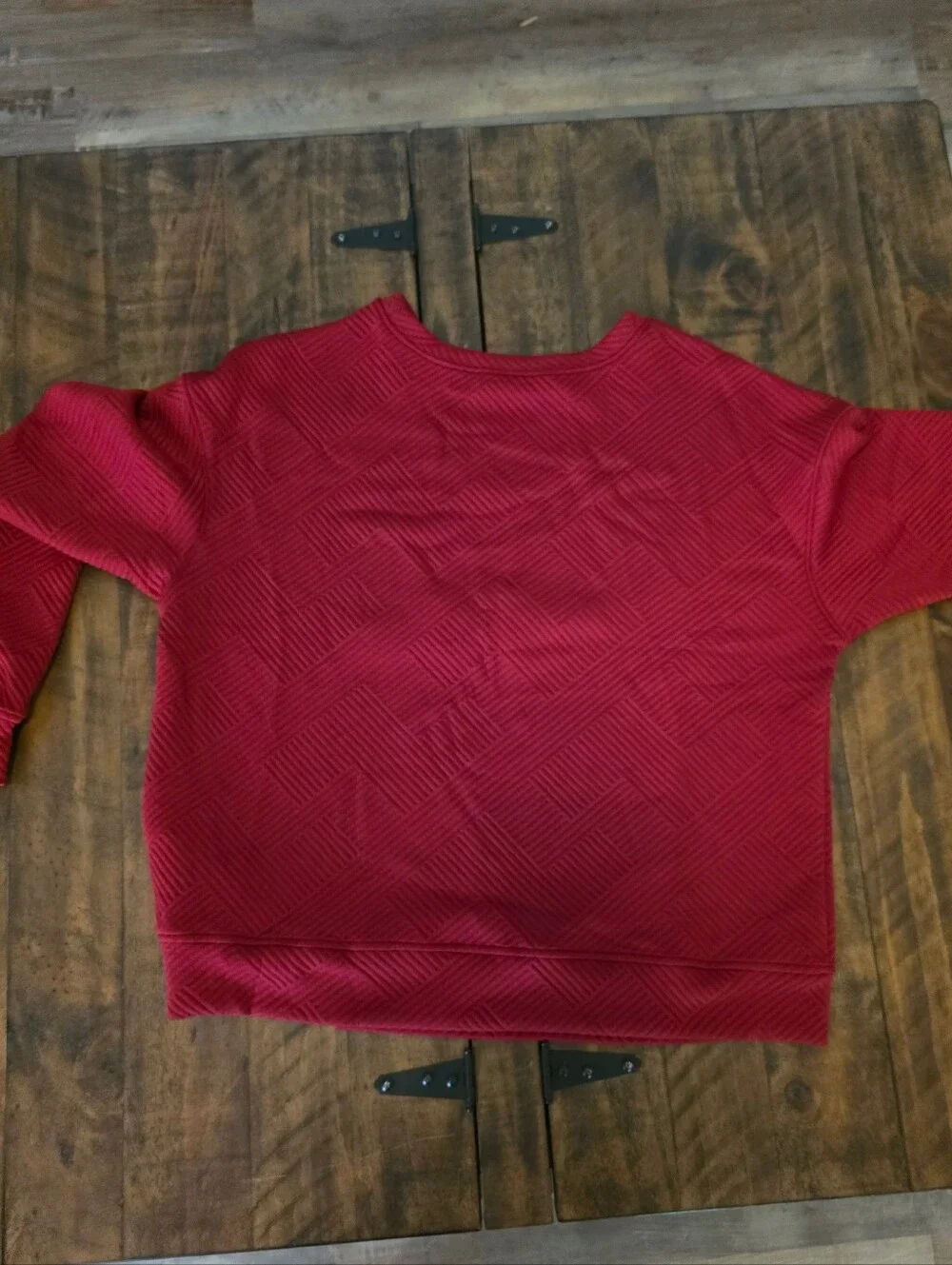 Textured 2 Piece Red Pant And Shirt Set